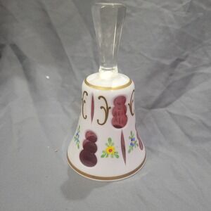 MOSER Bohemian Cranberry 5" Glass Bell Czech